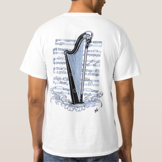 harpe sur partition tシャツ (裏面)