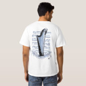 harpe sur partition tシャツ (裏面フル)