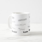 Harpendenのフォント コーヒーマグカップ (正面左)