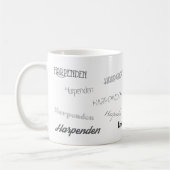 Harpendenのフォント コーヒーマグカップ (左)