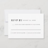 HARPERミニマモダンリストクラシックセリフのクリーンRSVP 招待状 (正面)