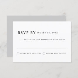 HARPERミニマモダンリストクラシックセリフのクリーンRSVP 招待状