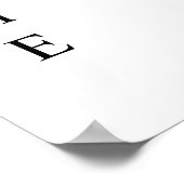 HARPERミニマモダンリストクリーン結婚ズ・ウェルカム ポスター (角)