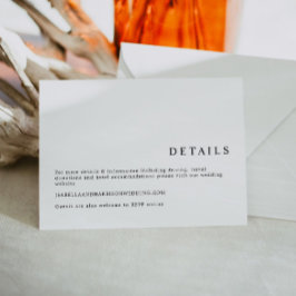 HARPERミニマルモダンリストクリーンセリフ詳細カード 招待状