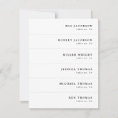 HARPERミニマルモダンリストスレンダー座席表名 招待状 (正面)