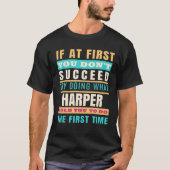 HARPER名パーソナライズされた HARPER名 Tシャツ (正面)