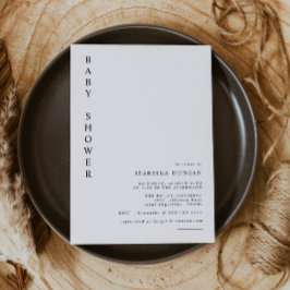 HARPER シンプル モダン ミニマリスト ベビーシャワー 招待状