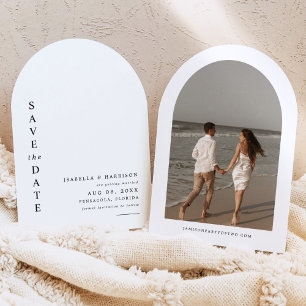 HARPER 現代シンプル写真アーチ セーブ・ザ・デート 招待状