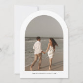 HARPER 現代シンプル写真アーチ セーブ・ザ・デート 招待状 (裏面)