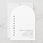 HARPER 現代シンプル写真アーチ セーブ・ザ・デート 招待状 (正面)