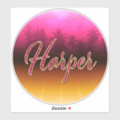 Harper Vorname Name golden pink Aufkleber Sticker シール (シート)