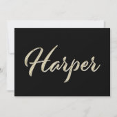 Harper white gold Handwriting Karte カード (正面)