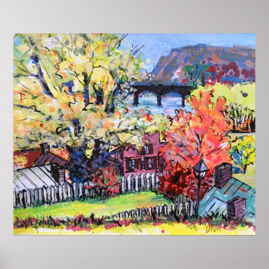 Harper's Ferry West Virginia / Artist Larry Lerew ポスター (正面)