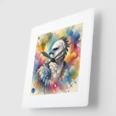 Harpie Eagle 050824AREF151 - Watercolor スクエア壁時計 (傾斜)
