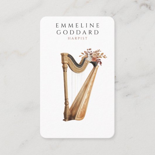 Harpist Harp Musician Teacher 名刺 (正面)