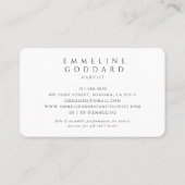 Harpist Harp Musician Teacher 名刺 (裏面)