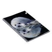 Harpseal, Aurora & Ice Floe Wildlife Notebook ノートブック (右側)