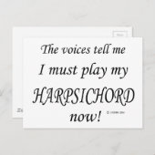 Harpsichordの声は必然遊 ポストカード (正面/裏面)