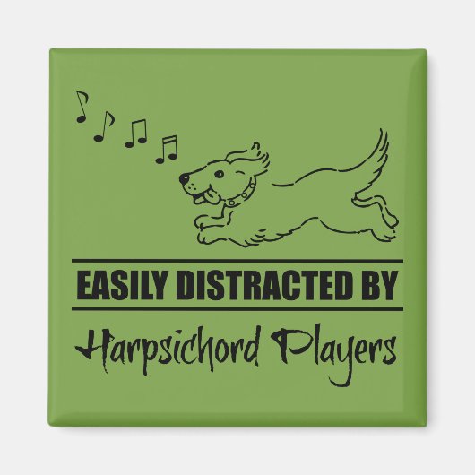 Harpsichordプレーヤーに気さくされやすい可愛い犬 マグネット (正面)