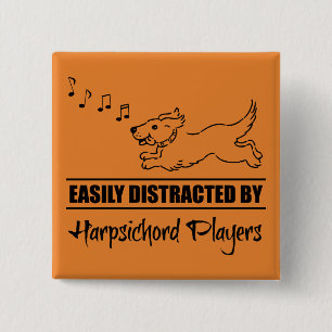 Harpsichordプレーヤーに気さくされやすい可愛い犬 缶バッジ