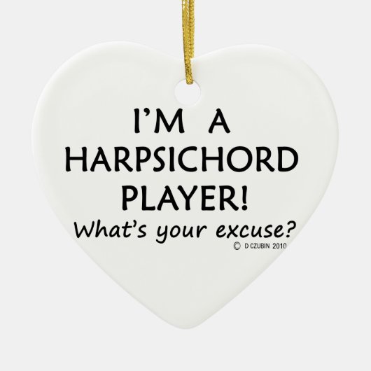 Harpsichordプレーヤーの言い訳 セラミックオーナメント (正面)