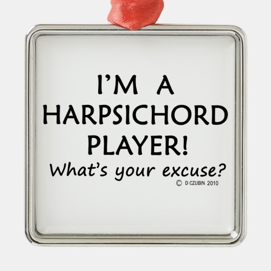 Harpsichordプレーヤーの言い訳 メタルオーナメント (正面)