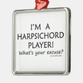 Harpsichordプレーヤーの言い訳 メタルオーナメント (左)