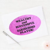 Harpsichord裕福で成功したオーバルステッカー 楕円形シール (封筒)