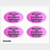 Harpsichord裕福で成功したオーバルステッカー 楕円形シール (シート)