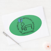 Harpsichord – 世界リボルブオーバルのまわりにステッカー 楕円形シール (封筒)