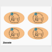 Harpsichord – 世界リボルブオーバルのまわりにステッカー 楕円形シール (シート)