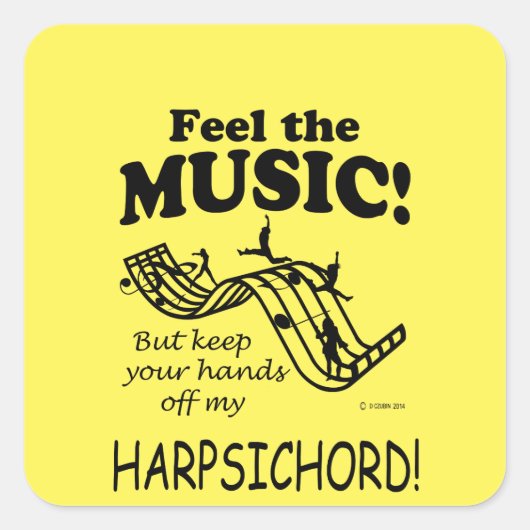 Harpsichord 感じ The Music Squareステッカー スクエアシール (正面)