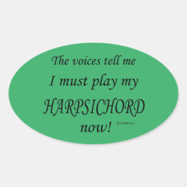 Harpsichord Voices Must 遊 Oval Sticker 楕円形シール