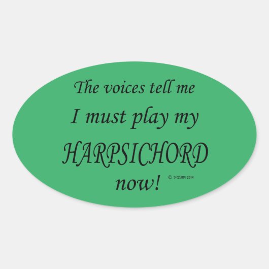 Harpsichord Voices Must 遊 Oval  Sticker 楕円形シール (正面)