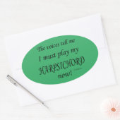 Harpsichord Voices Must 遊 Oval  Sticker 楕円形シール (封筒)