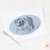 Harpsichord Zombie Explode Ovalシール 楕円形シール (封筒)