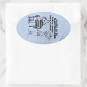 Harpsichord Zombie Explode Ovalシール 楕円形シール (バッグ)