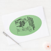 Harpsichord Zombie Explode Ovalシール 楕円形シール (封筒)