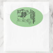 Harpsichord Zombie Explode Ovalシール 楕円形シール (バッグ)