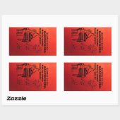 Harpsichord Zombie Explode Rectangular Sticker 長方形シール (シート)