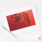 Harpsichord Zombie Explode Rectangular Sticker 長方形シール (封筒)