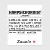 Harpsichordist名詞定義ミュージシャンミニマリスト シール (シート)