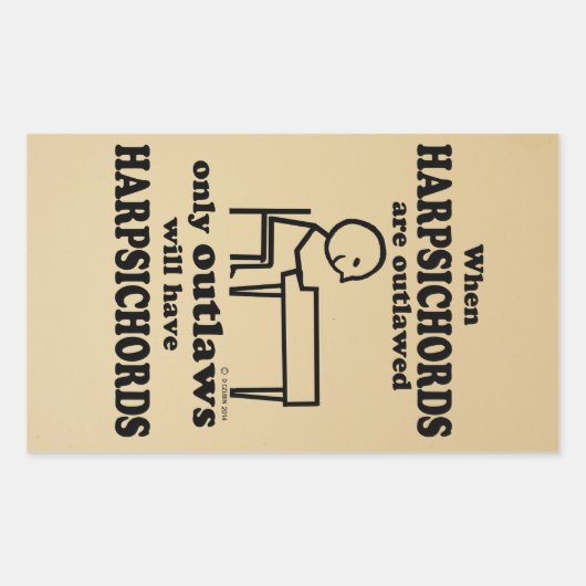 Harpsichordsアウトレイド長方形ステッカー 長方形シール (正面)