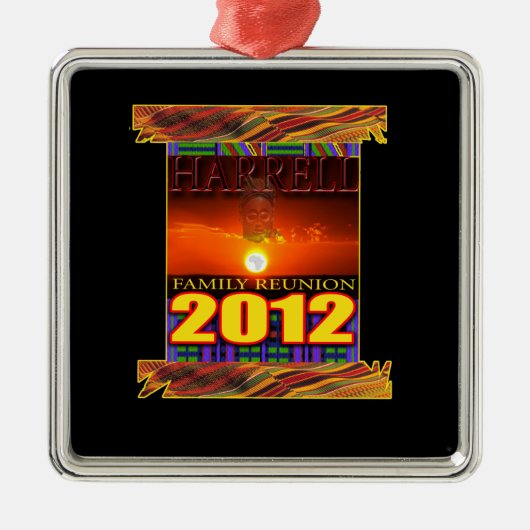 Harrellの家族会のネックレス メタルオーナメント (正面)