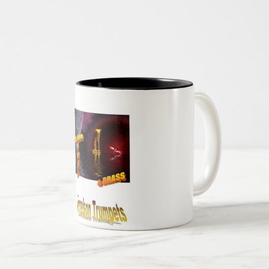 Harrelsonはマグコーヒーのトランペットを吹きます ツートーンマグカップ (正面右)