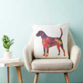 Harrier Dogジオメトカラフルリパターンシルエット クッション (椅子)