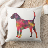 Harrier Dogジオメトカラフルリパターンシルエット クッション (ブランケット)
