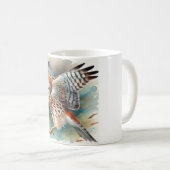 Harrier in flight 060924AREF109 - Watercolor コーヒーマグカップ (正面右)