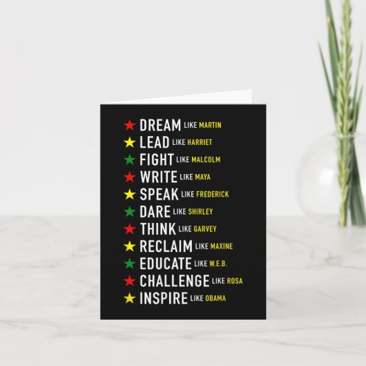 Harriet Black History Monthのようなマーティンリードのように カード (正面)