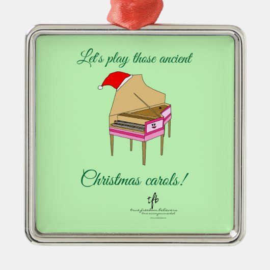 Harriet HarpsichordクリスマスキャロルズプレミアムSq. メタルオーナメント (正面)